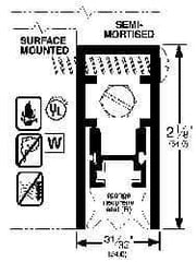 Pemko - Heavy Duty Automatic Door Bottom Sweep - Sponge Neoprene, 2-1/8" High, Dark Bronze Anodized Aluminum Coated - Exact Tool & Supply