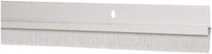 Pemko - Door Bottom Sweep - Nylon Brush, 1-1/2" High, Clear Anodium Aluminum Coated - Exact Tool & Supply