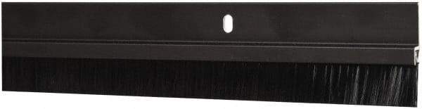Pemko - Door Bottom Sweep - Nylon Brush, 1-1/2" High, Dark Bronze Anodium Aluminum Coated - Exact Tool & Supply