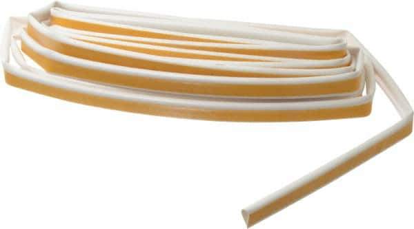 Pemko - 17' Long x 1/2" Wide, Siliconseal Self-Adhesive Weatherstripping - White Finish - Exact Tool & Supply