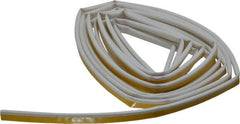 Pemko - 20' Long x 1/2" Wide, Siliconseal Self-Adhesive Weatherstripping - White Finish - Exact Tool & Supply