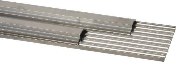Pemko - 48" Long x 6-3/4" Wide x 1/2" High, Saddle Threshold - Mill Finish Aluminum - Exact Tool & Supply