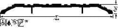 Pemko - 72" Long x 6" Wide x 1/2" High, Saddle Threshold - Gray PemKote Skid Resistant Surface - Exact Tool & Supply