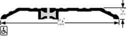 Pemko - 48" Long x 4-1/8" Wide x 1/2" High, Saddle Threshold - Mill Finish Aluminum - Exact Tool & Supply