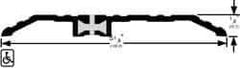 Pemko - 48" Long x 4-1/8" Wide x 1/2" High, Saddle Threshold - Mill Finish Aluminum - Exact Tool & Supply