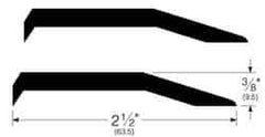 Pemko - 48" Long x 2-1/2" Wide x 3/8" High, Carpet Threshold - Clear Anodized Aluminum Finish - Exact Tool & Supply