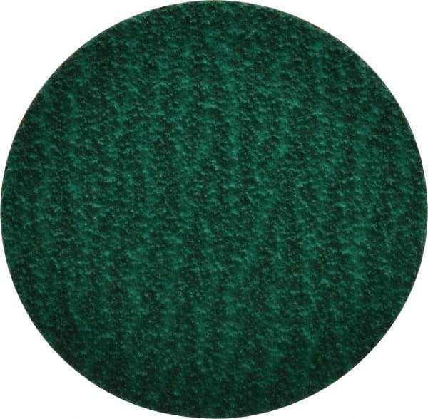 Standard Abrasives - 3" Disc Diam, 60 Grit, Zirconia Alumina Quick Change Disc - Type R Attaching System, Coated, Green, Medium Grade, 18,000 RPM - Exact Tool & Supply