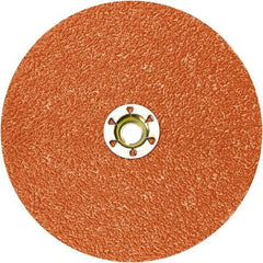 3M - 7" Diam 7/8" Hole 120+ Grit Fiber Disc - Ceramic, 8,600 Max RPM, Series 787C - Exact Tool & Supply