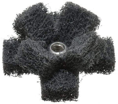 Standard Abrasives - 1-1/2" Diam Medium Density Cross Buff - 2 Plys, 8-32 Thread, Very Fine Grade, 20,000 Max RPM - Exact Tool & Supply