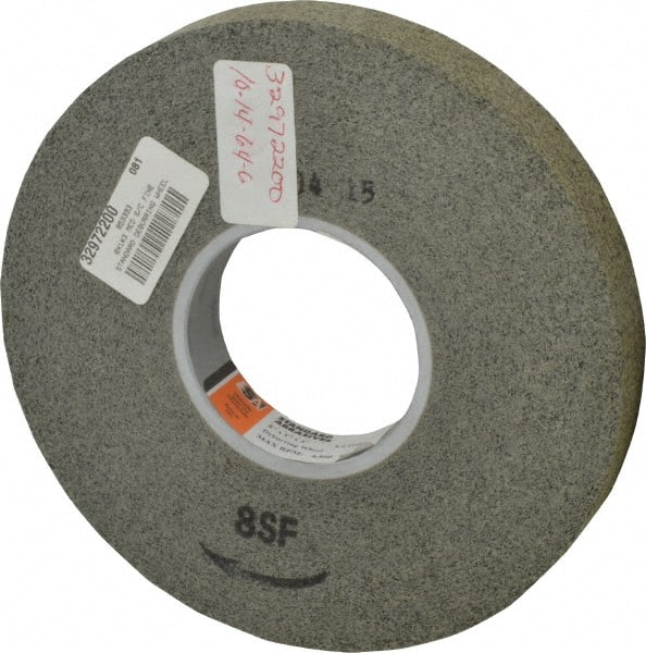 Standard Abrasives - 8" Diam, 3" Center Hole, Fine Grade, Silicon Carbide Deburring Wheel - Exact Tool & Supply