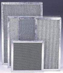 Made in USA - 10" Noml Height x 20" Noml Width x 2" Noml Depth, 76% Capture Efficiency, Permanent Air Filter - MERV 7, Aluminum Cloth & Mesh, Integrated Aluminum Frame, 300 Max FPM, 600 CFM, For Any Unit - Exact Tool & Supply