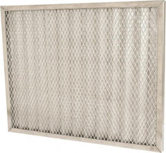 Made in USA - 16" Noml Height x 20" Noml Width x 1" Noml Depth, 71% Capture Efficiency, Permanent Air Filter - MERV 7, Aluminum Cloth & Mesh, Integrated Aluminum Frame, 300 Max FPM, 640 CFM, For Any Unit - Exact Tool & Supply