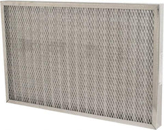 Made in USA - 16" Noml Height x 25" Noml Width x 2" Noml Depth, 76% Capture Efficiency, Permanent Air Filter - MERV 7, Aluminum Cloth & Mesh, Integrated Aluminum Frame, 300 Max FPM, 640 CFM, For Any Unit - Exact Tool & Supply