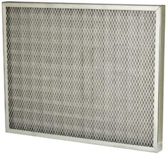 Made in USA - 20" Noml Height x 25" Noml Width x 2" Noml Depth, Permanent Air Filter - Steel, Integrated Steel Frame, 500 Max FPM, 1,750 CFM, For Large Particle Removal Applications - Exact Tool & Supply