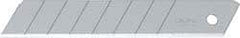 Olfa - 50 Piece Steel Snap Blade - 100mm OAL - Exact Tool & Supply