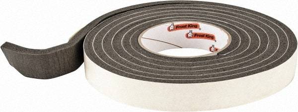 Frost King - 10' Long x 1" Wide, High Density Foam Tape Weatherstripping - Rubber Foam - Exact Tool & Supply