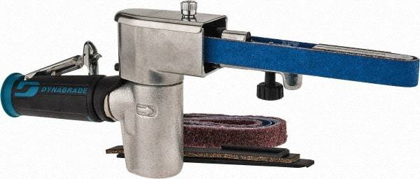 Dynabrade - 1/4 to 3/4 x 18 Inch, 20,000 RPM Air Belt Sander - 0.5 Hp, 1/4 NPT Inlet, 28 CFM Air Consumption, 4,550 FPM Speed - Exact Tool & Supply