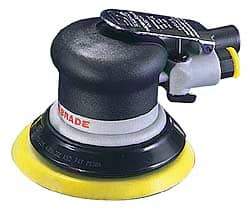 Dynabrade - 12,000 OPM, 18 CFM Air Consumption, Palm Air Orbital Sander - Round Pad, 1/4 NPT Inlet - Exact Tool & Supply