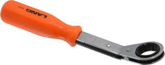 Lang - 7/8" 12 Point Reversible Ratcheting Offset Box Wrench - Single End, 9" OAL, Steel - Exact Tool & Supply