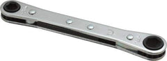 Lang - 1/4" x 5/16" 6 Point Ratcheting Box Wrench - Double End, 4-1/4" OAL, Steel - Exact Tool & Supply