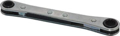 Lang - 1/4" x 5/16" 12 Point Ratcheting Box Wrench - Double End, 4-1/2" OAL, Steel - Exact Tool & Supply