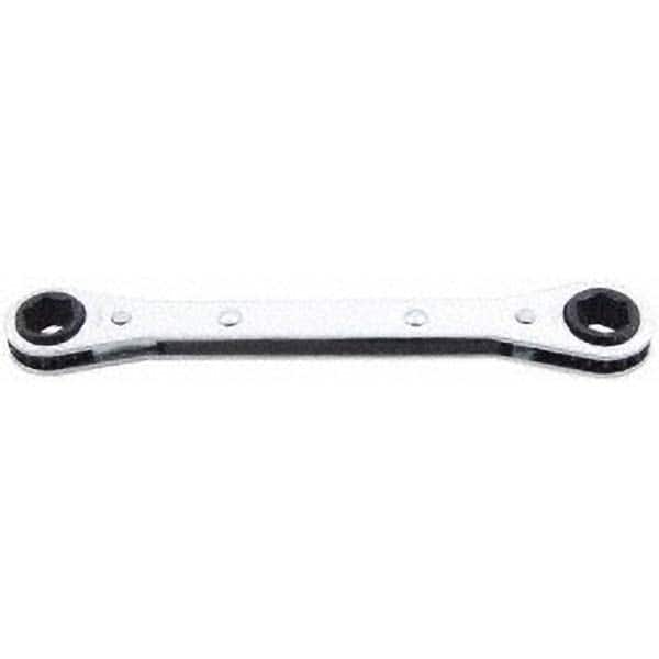 Lang - 3/4 x 13/16", 12 Point, Chrome Finish, Double End, Ratcheting Box Wrench - Exact Tool & Supply