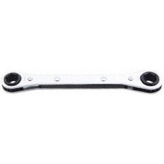 Lang - 11/16 x 3/4", 12 Point, Chrome Finish, Double End, Ratcheting Box Wrench - Exact Tool & Supply