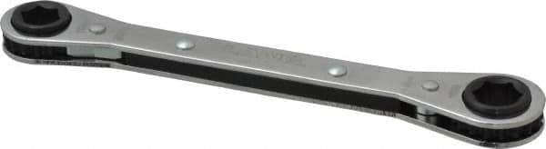 Lang - 7/16" x 1/2" 6 Point Ratcheting Box Wrench - Double End, 6-7/8" OAL, Steel - Exact Tool & Supply