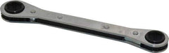 Lang - 1/2" x 9/16" 6 Point Ratcheting Box Wrench - Double End, 6-7/8" OAL, Steel - Exact Tool & Supply