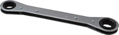 Lang - 5/8" x 11/16" 12 Point Ratcheting Box Wrench - Double End, 8-1/8" OAL, Steel - Exact Tool & Supply