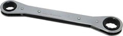 Lang - 5/8" x 3/4" 12 Point Ratcheting Box Wrench - Double End, 8-1/8" OAL, Steel - Exact Tool & Supply