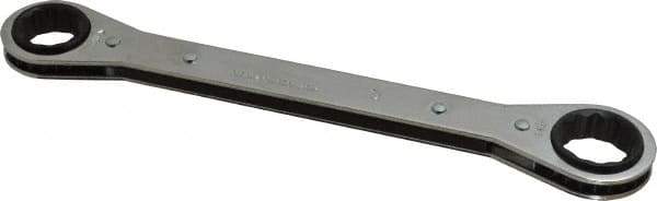 Lang - 3/4" x 7/8" 12 Point Ratcheting Box Wrench - Double End, 9-1/4" OAL, Steel - Exact Tool & Supply