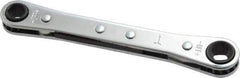Lang - 7mm x 8mm 6 Point Ratcheting Box Wrench - Double End, 4-1/4" OAL, Steel - Exact Tool & Supply