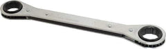 Lang - 19mm x 21mm 12 Point Ratcheting Box Wrench - Double End, 9-1/4" OAL, Steel - Exact Tool & Supply