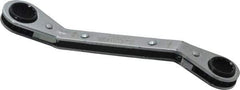 Lang - 1/2" x 9/16" 12 Point Reversible Ratcheting Offset Box Wrench - Double End, 6-3/4" OAL, Steel, 25° Offset - Exact Tool & Supply