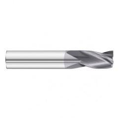23/64 Dia. x 2-1/2 Overall Length 3-Flute Square End Solid Carbide SE End Mill-Round Shank-Center Cut-TiAlN - Exact Tool & Supply