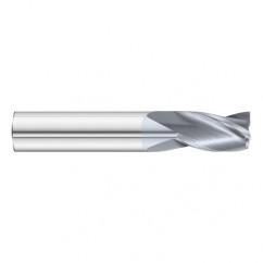 19/64 Dia. x 2-1/2 Overall Length 3-Flute Square End Solid Carbide SE End Mill-Round Shank-Center Cut-TiCN - Exact Tool & Supply