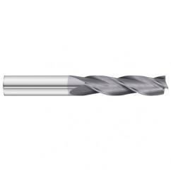 3/16 Dia. x 3 Overall Length 3-Flute Square End Solid Carbide SE End Mill-Round Shank-Center Cut-TiAlN - Exact Tool & Supply