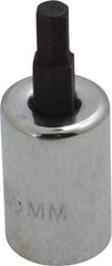 Proto - 3/8" Drive, 5mm Hex Bit Socket - 1-49/64" OAL, 3/4" Bit Length - Exact Tool & Supply