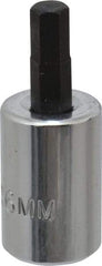 Proto - 3/8" Drive, 6mm Hex Bit Socket - 1-49/64" OAL, 3/4" Bit Length - Exact Tool & Supply