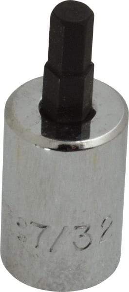 Proto - 3/8" Drive, 7/32" Hex Bit Socket - 1-13/16" OAL, 3/4" Bit Length - Exact Tool & Supply