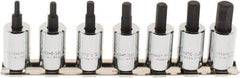 Proto - 7 Piece 3/8" Drive Inch Hex Bit Socket Set - 1/8 to 3/8" Hex - Exact Tool & Supply