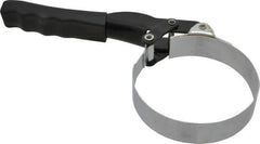 Plews - 3-1/2 to 3-7/8" Diam, Standard Handle Large Oil Filter Wrench - Steel, For Use with Filters from 3-1/2 to 3-7/8" - Exact Tool & Supply