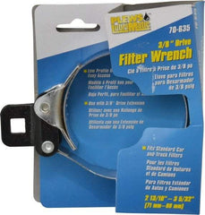 Plews - 2-13/16 to 3-5/32" Diam, Small Ratchet Oil Filter Wrench - Steel, For Use with Filters from 2-13/16 to 3-5/32" - Exact Tool & Supply