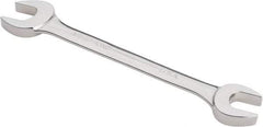Armstrong - 5/8" x 3/4" Standard Open End Wrench - 7-7/8" OAL, Double End, Chrome Finish, 15° Head Angle - Exact Tool & Supply