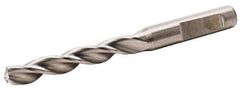 Kennametal - 0.5118" 130° Solid Carbide Jobber Drill - TiAlN Finish, Right Hand Cut, Spiral Flute, Whistle Notch Shank, 4.882" OAL, Standard Point - Exact Tool & Supply