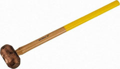 Cook Hammer - 10 Lb Head Nonsparking Mallet - 31" OAL, Wood Handle - Exact Tool & Supply