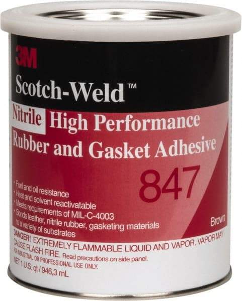 3M - 32 oz Can Brown Butyl Rubber Gasket Sealant - 300°F Max Operating Temp, Series 847 - Exact Tool & Supply