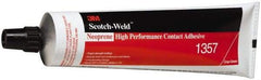 3M - 5 oz Tube Gray Contact Adhesive - Series 1357, 30 min Working Time, Bonds to Foam, Rubber & Vinyl - Exact Tool & Supply