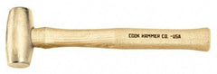 Cook Hammer - 6 Lb Head Nonsparking Mallet - 16" OAL, Wood Handle - Exact Tool & Supply